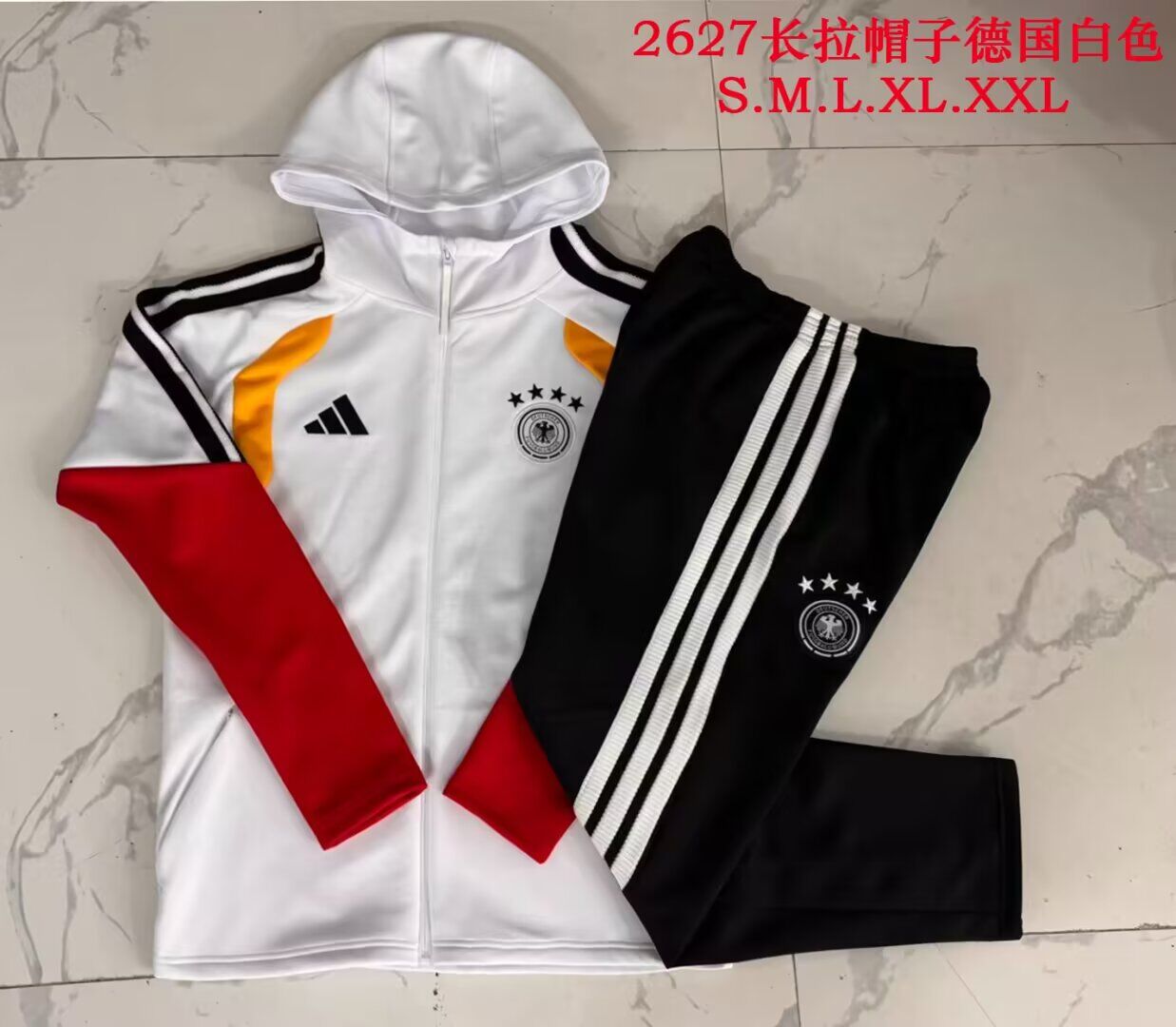 AAA Quality Germany 26/27 Hoodie Tracksuit - White